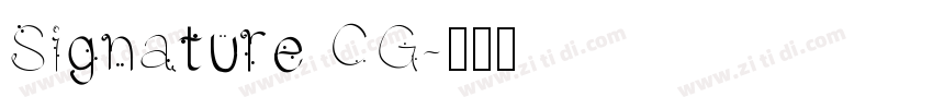 Signature CG字体转换